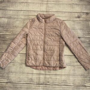 Old Navy Active Lightweight Puffer Packable Full Zip Pink Jacket